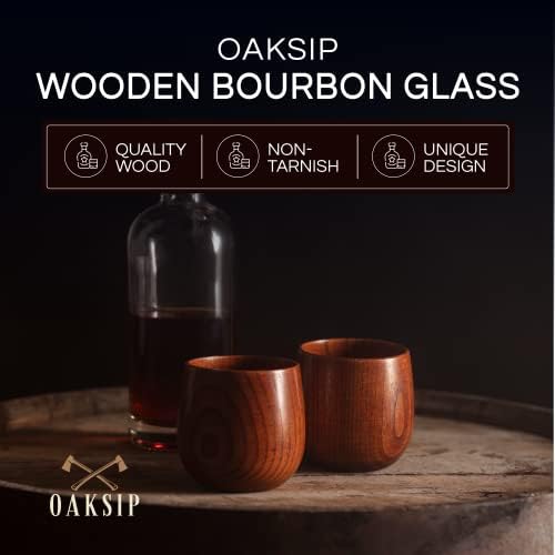 Oaksip המקורי של בורבון העץ המקורי מתנות בורבון מתנות לבורבון לגברים | סיים זכוכית מיושנת מעץ | מתנות